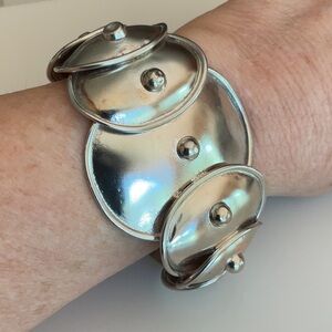 SILVER stamped Armadillo Bracelet Betancourt